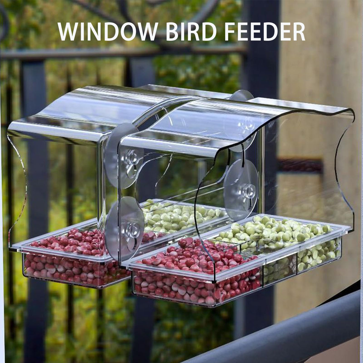 SIGOWING easy-clean window feeder design for quick refills and rinsing