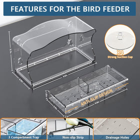 SIGOWING removable three-tray design lets you separate seed types for diverse visitors