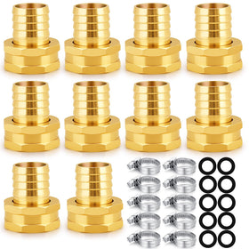 SIGURANTA 3/4-inch hose fitting female in brass for secure outdoor hose connections.