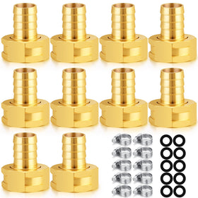 SIGURANTA 5/8-inch brass hose barb fitting with rubber washer for leak-free sealing