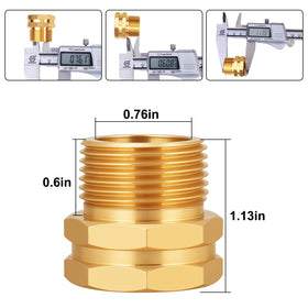 SIGURANTA brass garden hose adapter 3/4 NPT male for secure fittings.