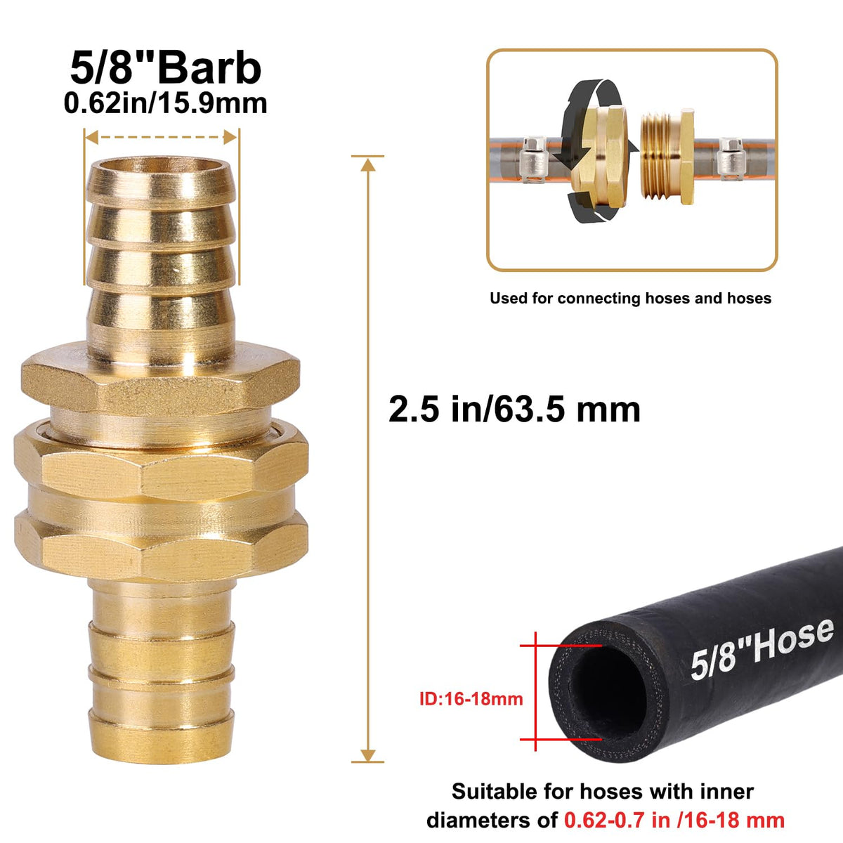 SIGURANTA brass hose end connectors provide reliable, durable connections on outdoor watering.