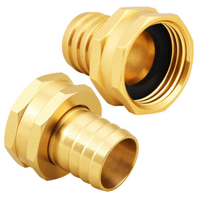 10-piece brass hose fittings pack ideal for DIY garden projects.