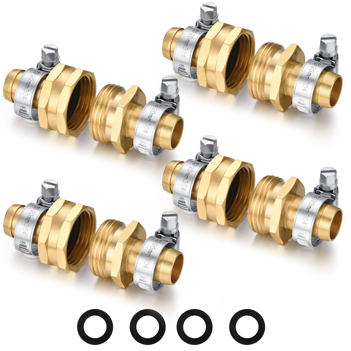 Siguranta garden hose repair connectors with brass ends for durable leak-free fixes.