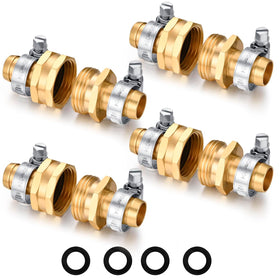 Siguranta garden hose repair connectors with brass ends for durable leak-free fixes.