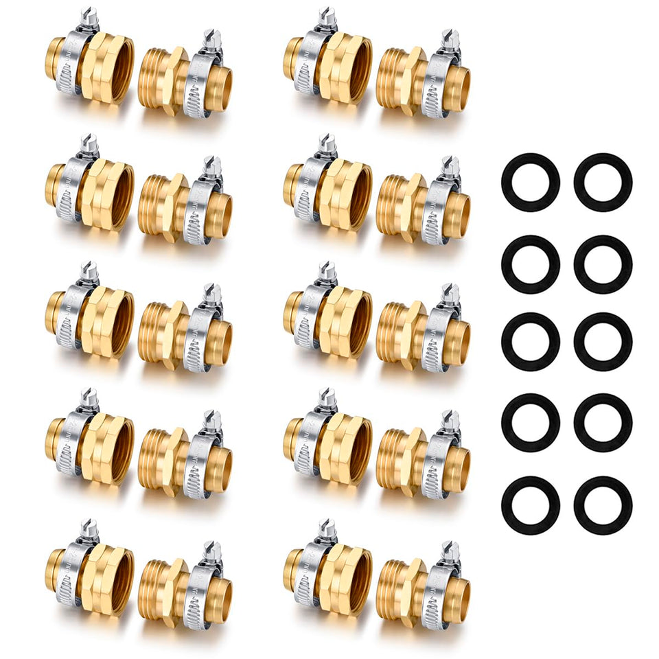SIGURANTA brass garden hose repair connectors kit for durable sealing