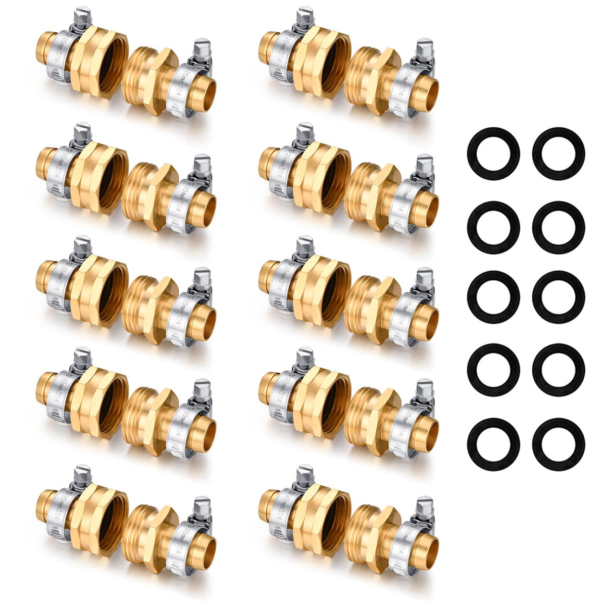 SIGURANTA garden hose repair kit with brass ends for leak-free repairs.