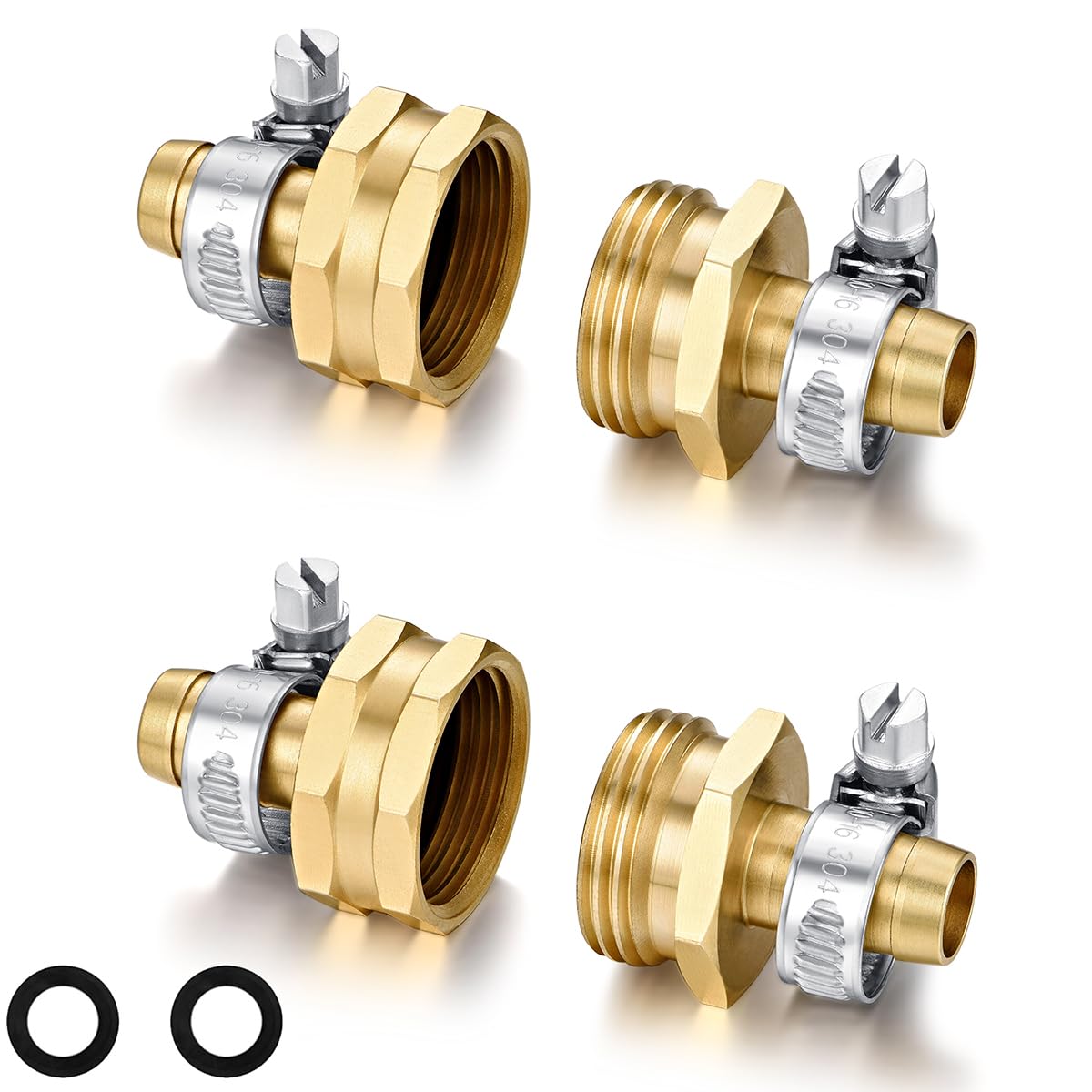 SIGURANTA garden hose repair kit with brass ends for durable connections.