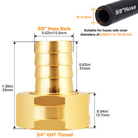 SIGURANTA GHT female thread adapter fits standard faucets for reliable garden hose connections