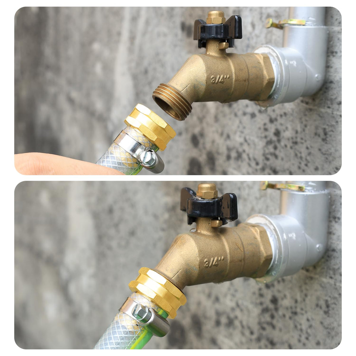 Brass construction withstands outdoor conditions with corrosion resistance.