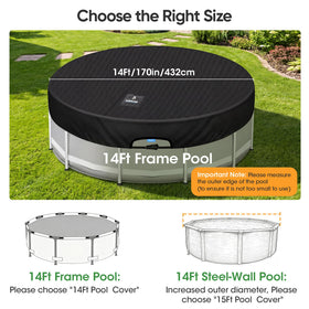 SIHAIAN pool cover with automatic drain reducing standing water during rain