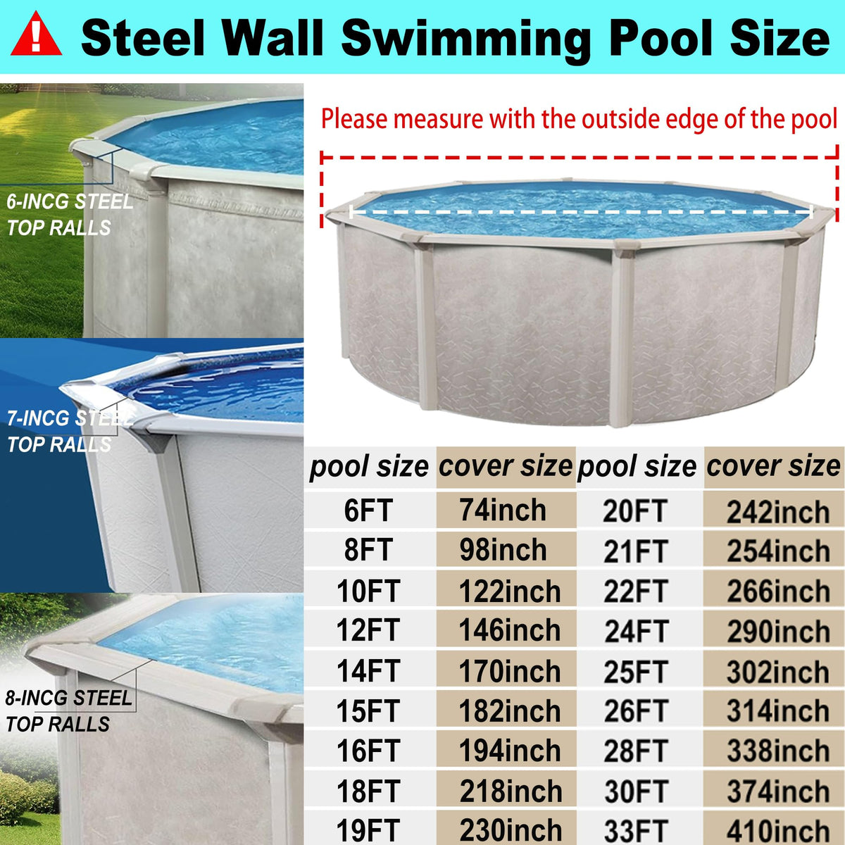 High-strength nylon webbing provides durable support along pool edge