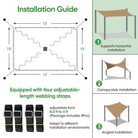SIHAIAN rectangular waterproof fabric highlighting durable 500D Oxford for all-weather shade