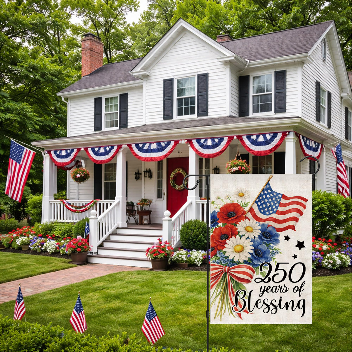 Siilues double-sided HD print flag visible from any angle.