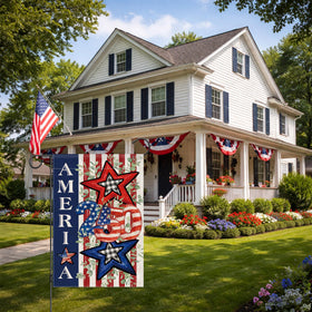 Siilues double-sided flag shows vibrant print from any angle.