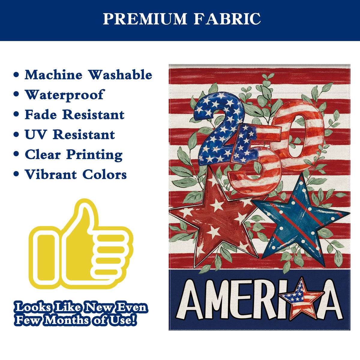 Siilues reinforced double-stitching edge flag prevents tearing for long outdoor use.