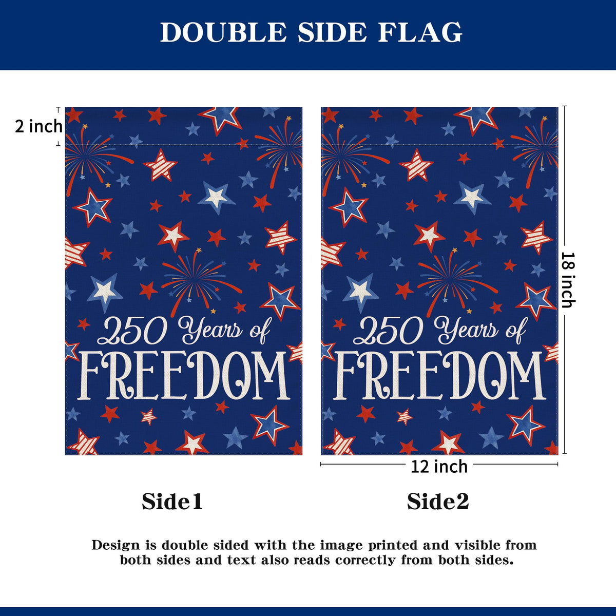Siilues easy care machine washable flag stays bright after cleaning.