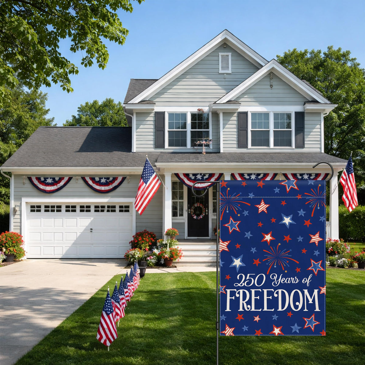 Siilues yard flag perfect for barbecues and family gatherings.