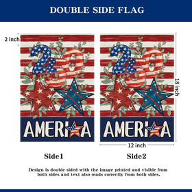 Siilues patriotic garden decor flag perfect for yard, patio, or balcony displays.