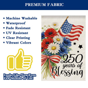 Siilues flag with reinforced stitching resists tearing over time.