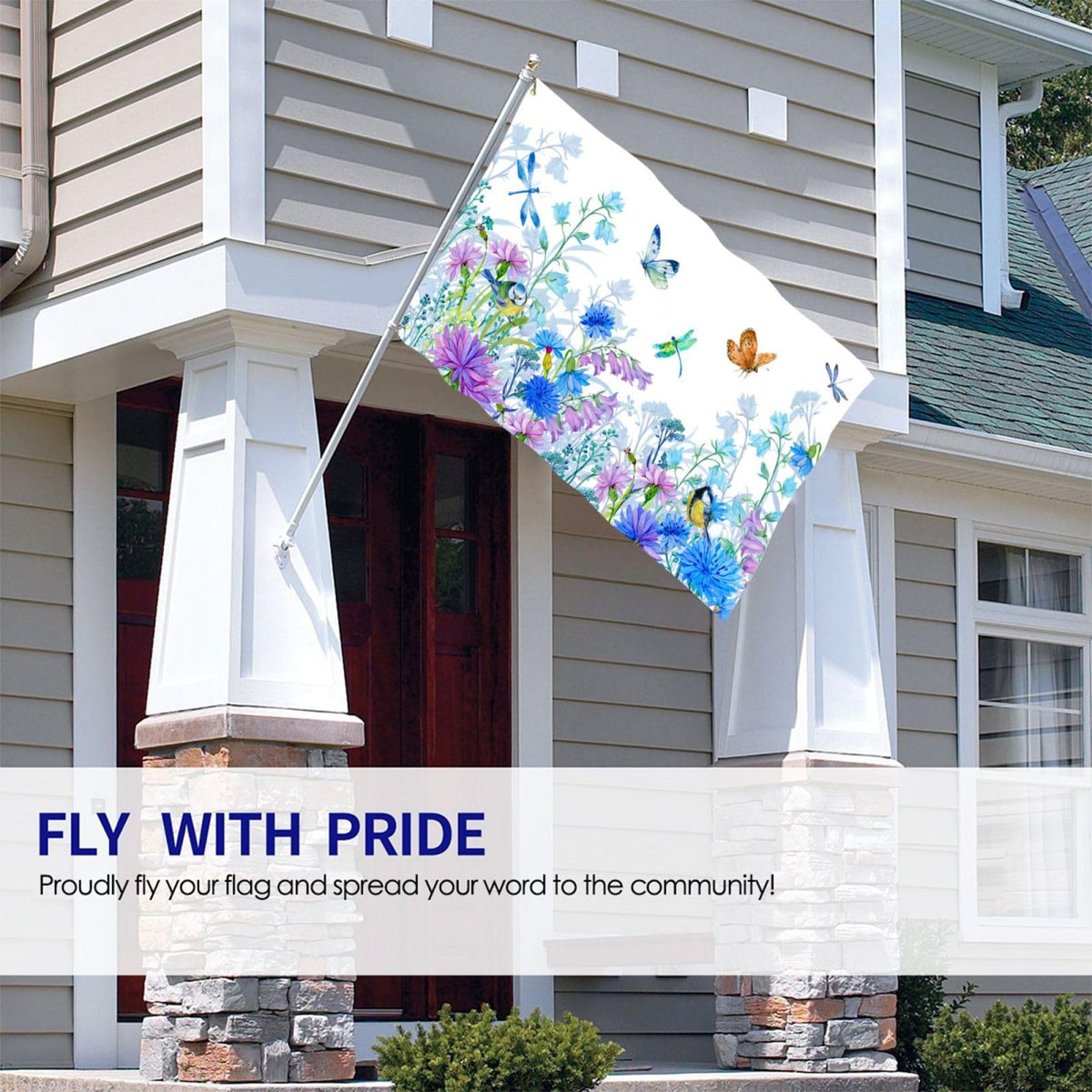 Siiuuol spring garden banner flag adds color to outdoor spaces