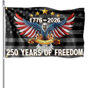 Siixoi american-250th-anniversary-flag-3x5ft for outdoor display with eagle emblem.