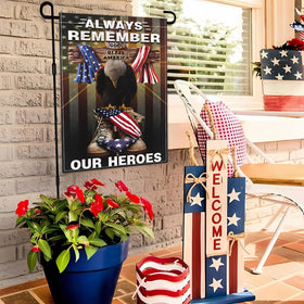 siixoi double-sided patriotic flag for outdoor use with clear print on both sides