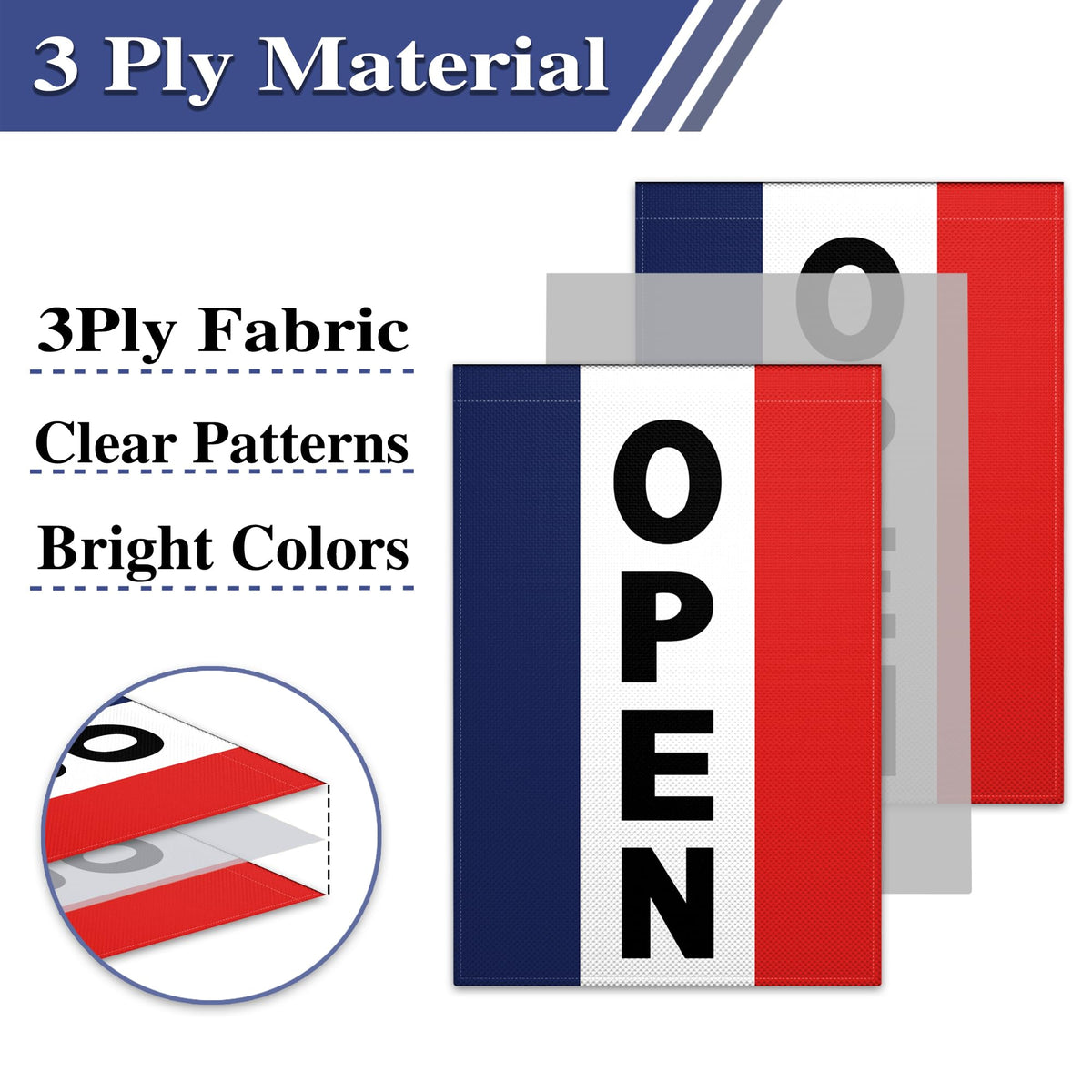 siixoi Open Flag 12x18 patio setup adds curb appeal.