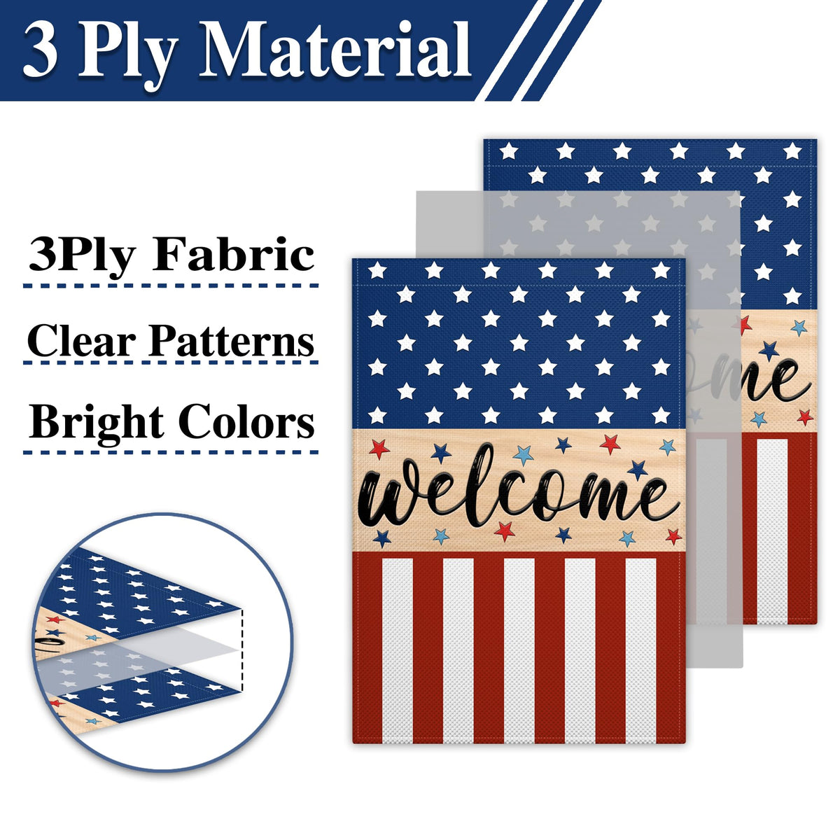 Siixoi outdoor indoor flag decor for porch or wall display