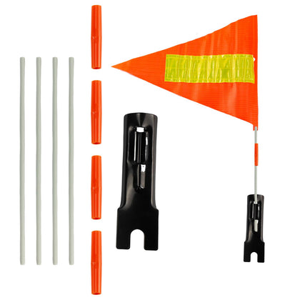 Siktorrwd bike safety flag with pole boosts daytime visibility for safer cycling.