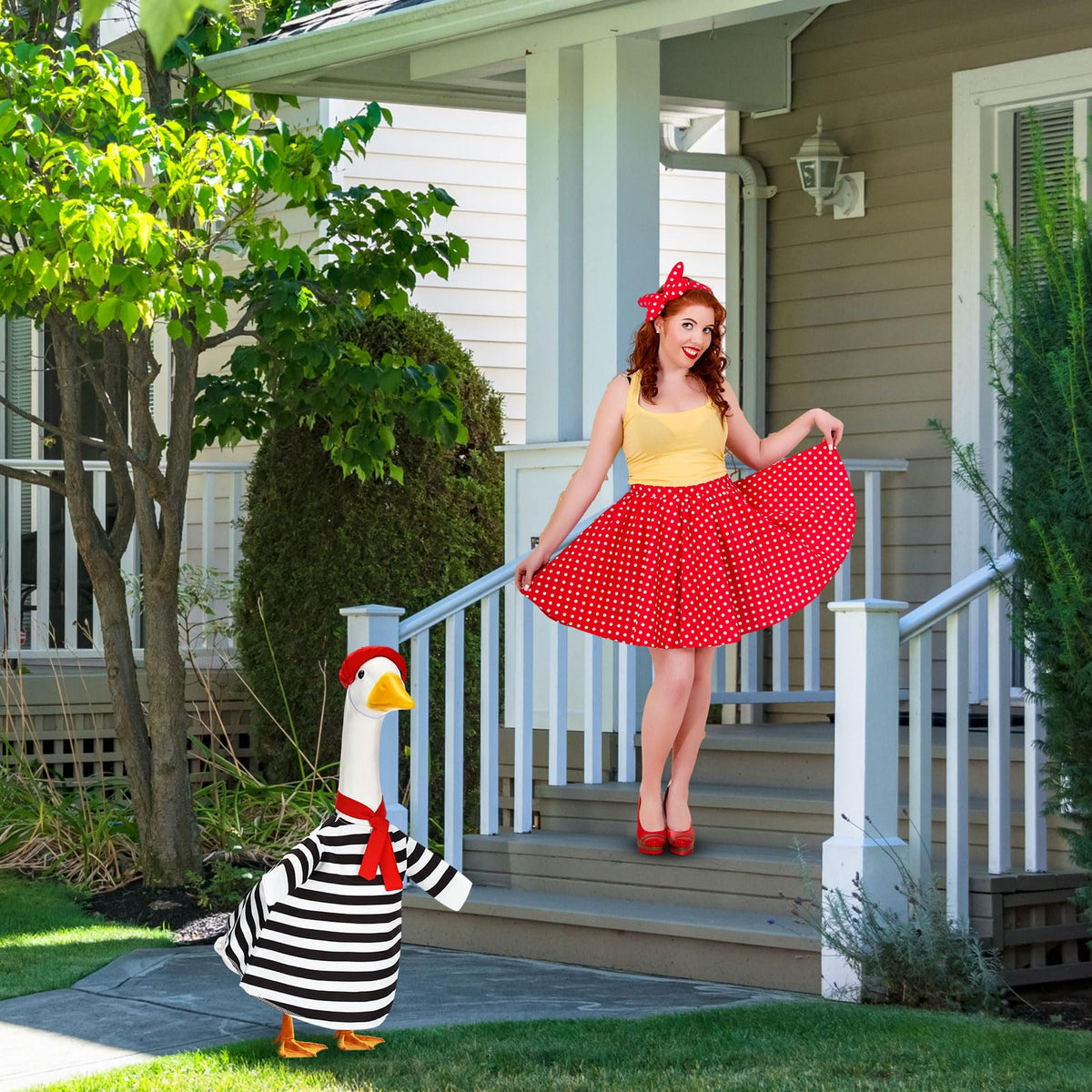 Silicherry 23-inch french-look display outfits elevate garden centerpieces with cohesive styling.