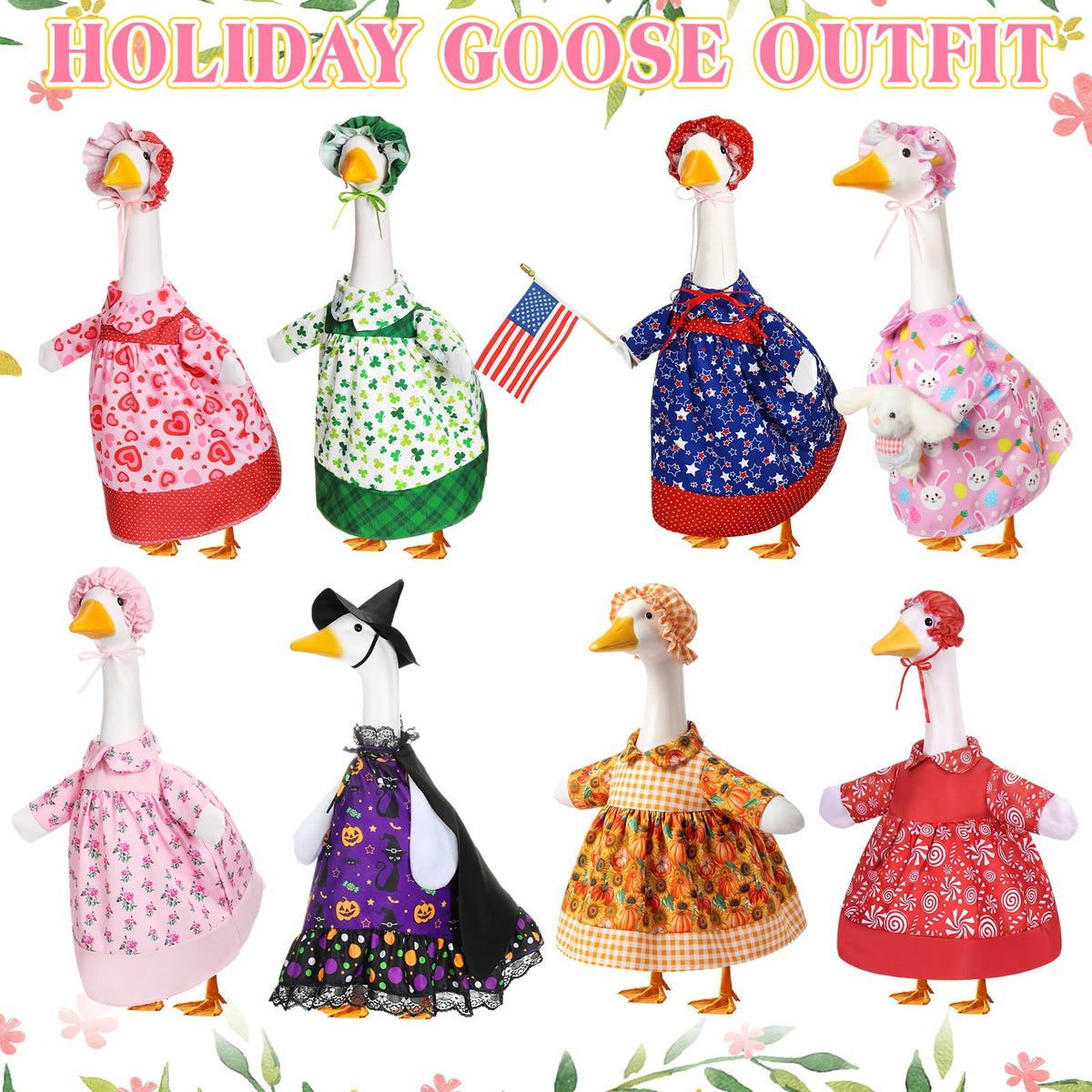 Silicherry Fourth of July goose outfit with stars for outdoor patriotism