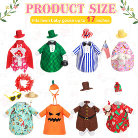 Silicherry eight-piece holiday goose outfits set adds seasonal charm to outdoor decor.