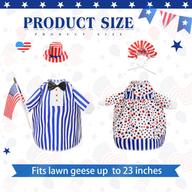 Silicherry patriotic goose outfit dress enhances yard decor and photo moments