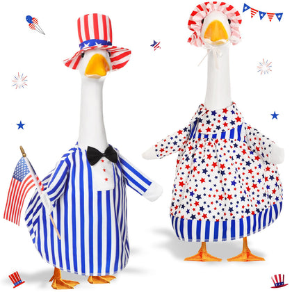 Silicherry patriotic goose outfit suit for a festive 4th of July display