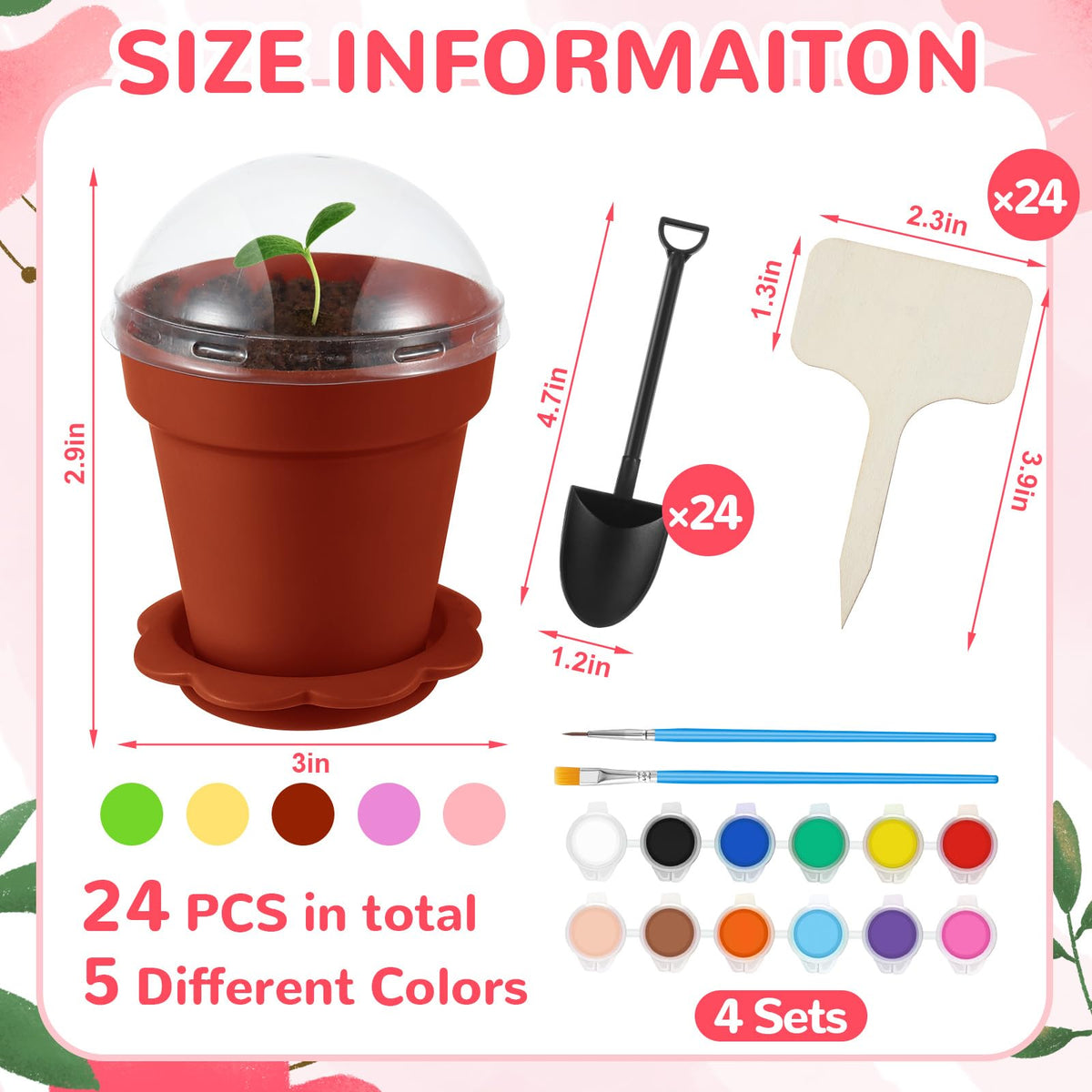 SiliFine 24 garden labels wood for durable plant labeling.