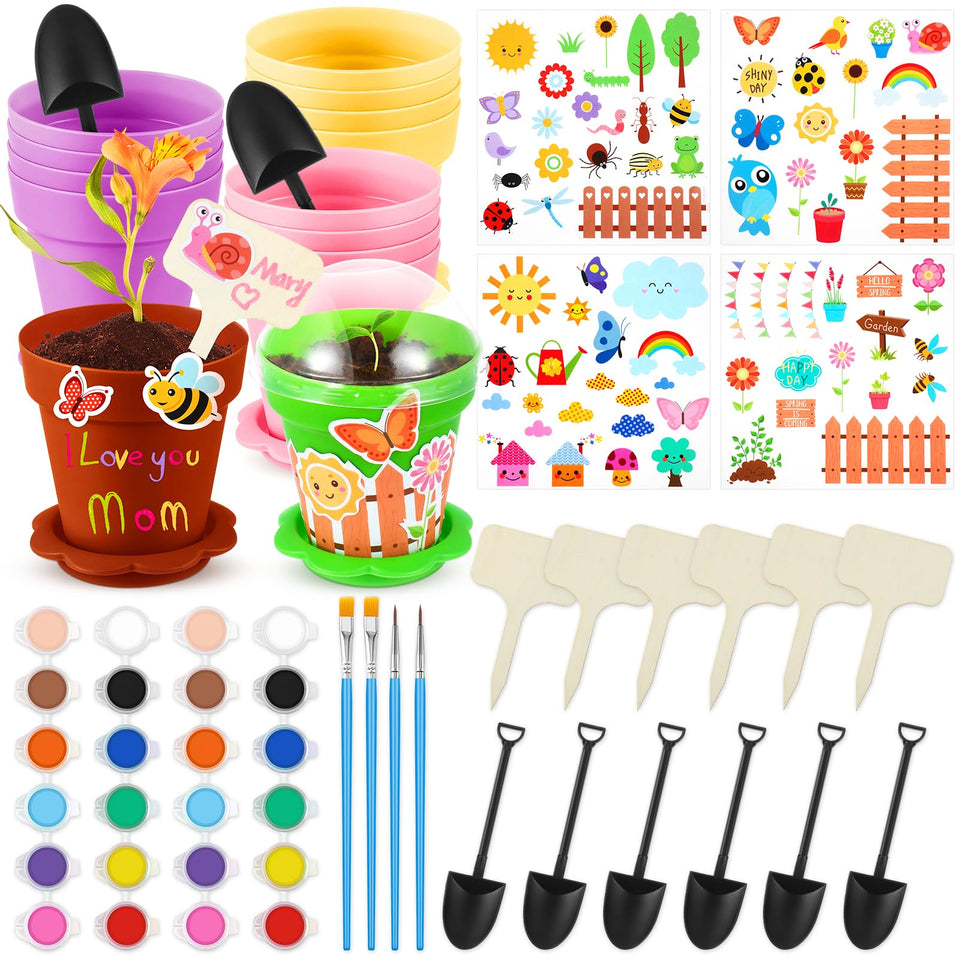 SiliFine 24-kids flower pots for hands-on gardening and crafts.