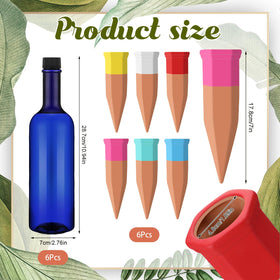 SiliFine blue plastic bottle provides long-lasting hydration for indoor and outdoor plants.