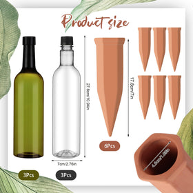 SiliFine bottle 26 oz clear green plastic for long lasting irrigation