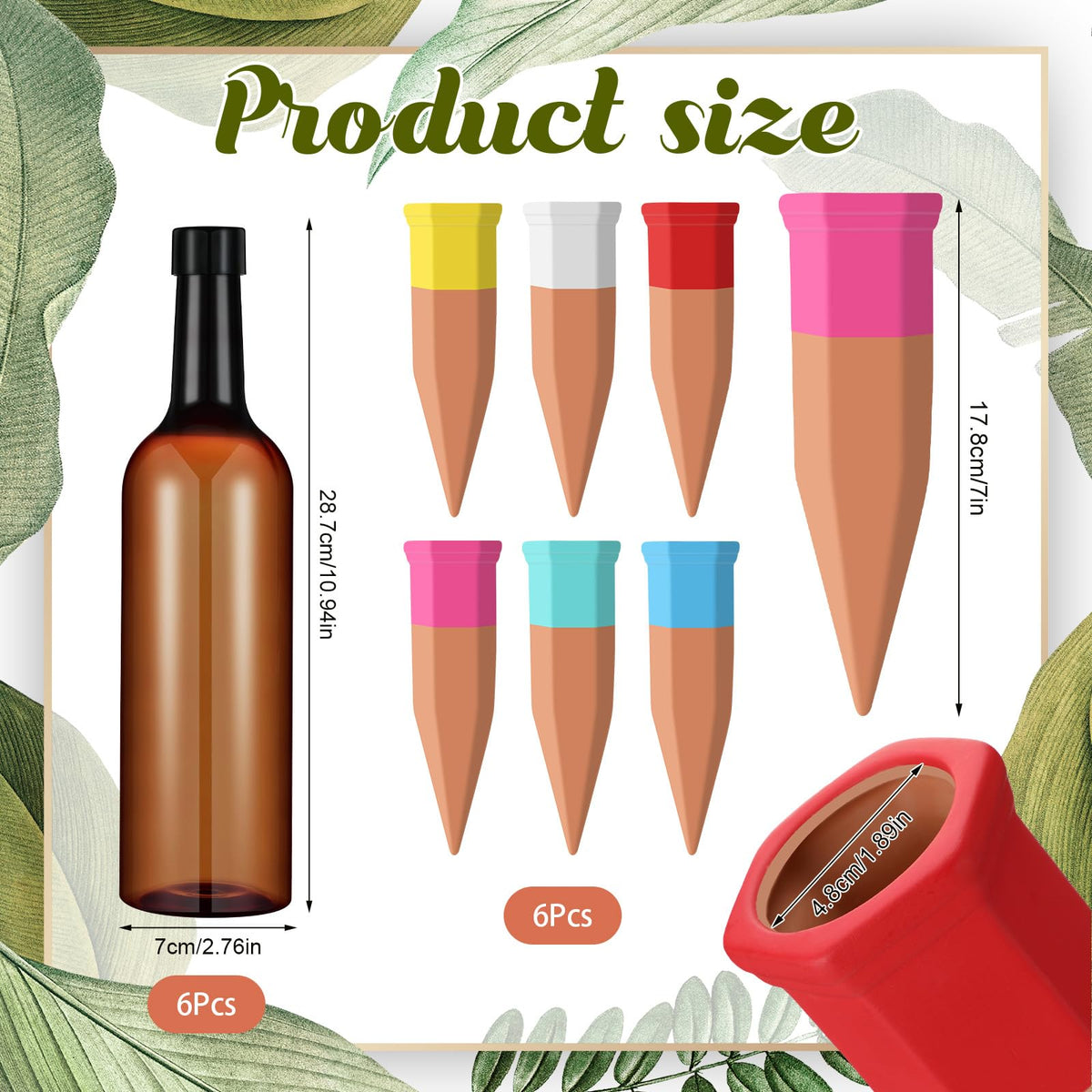 SiliFine brown 26 oz plastic bottle provides reliable plant hydration.