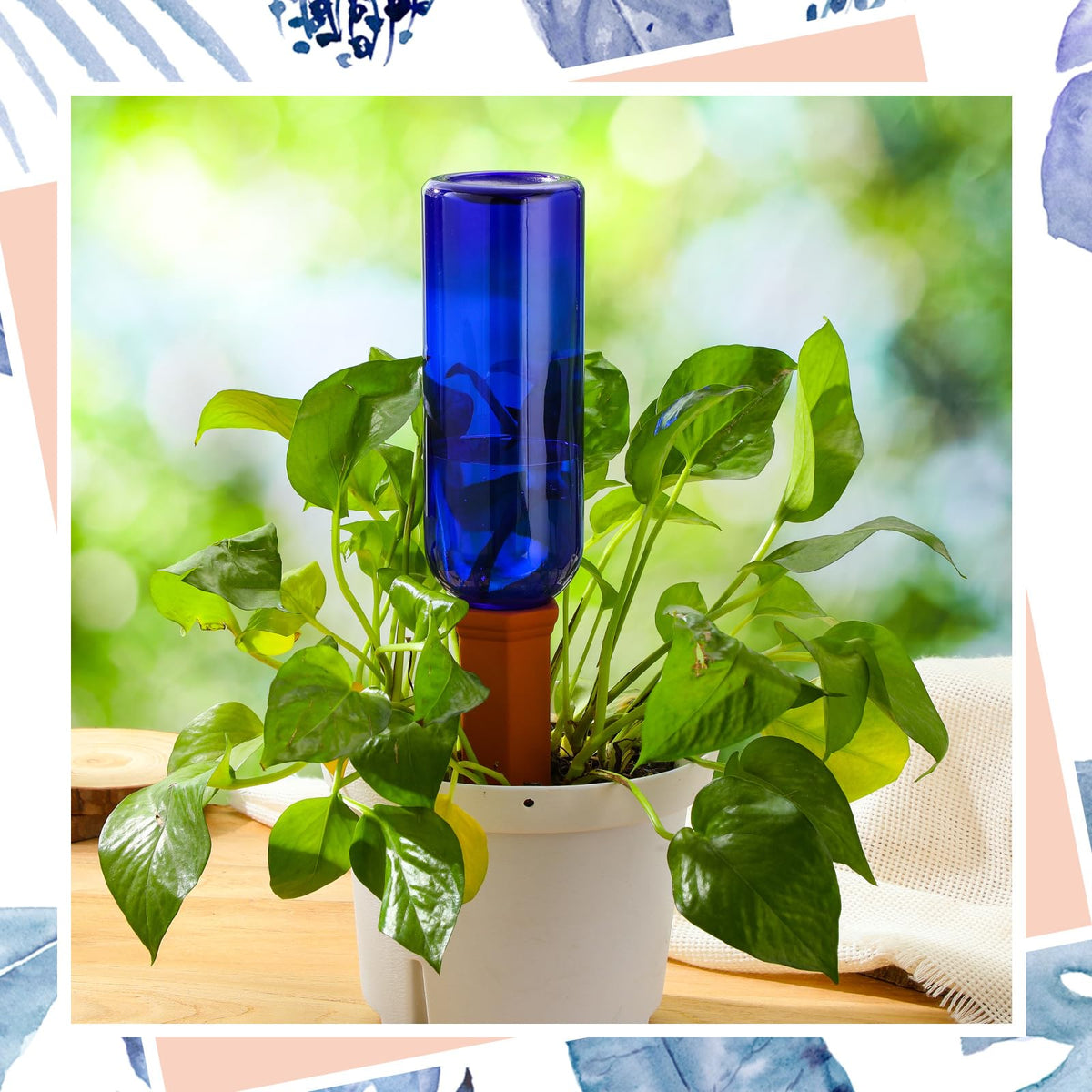 SiliFine garden watering setup on patio planter