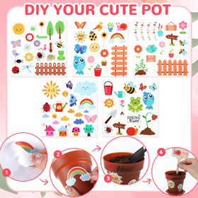 SiliFine watercolor kits for bright plant container art.