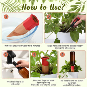 Refillable brown bottle is easy to top up between uses.
