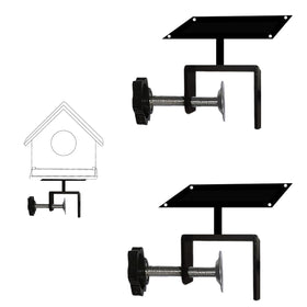 Silintion Bird House Pole Deck Mount 2-Pack provides secure, adjustable support for outdoor perches.