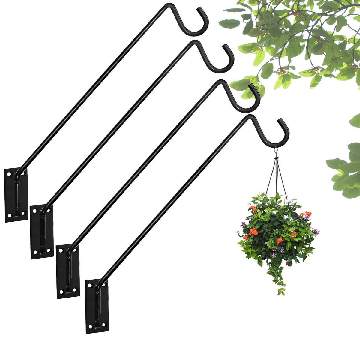 Silintion deck hook for bird feeders, 13.3 inch reach for outdoor display
