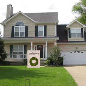 Silintion 32-inch tall flag stand elevates yard decor.