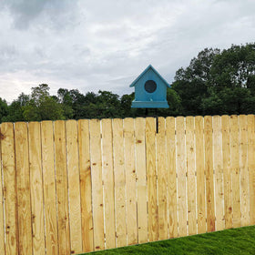 Silintion outdoor bird house holder on deck enables quick, stable installation.