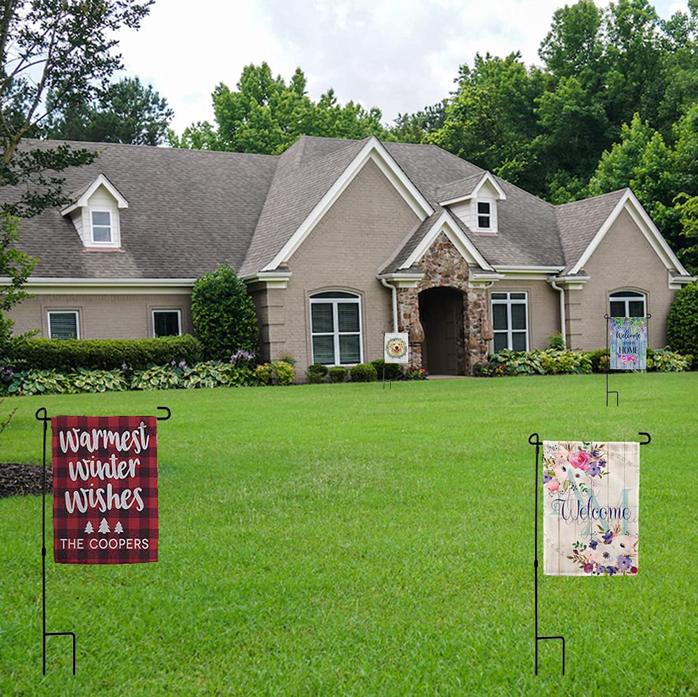 Silintion yard flag display set for versatile outdoor use.