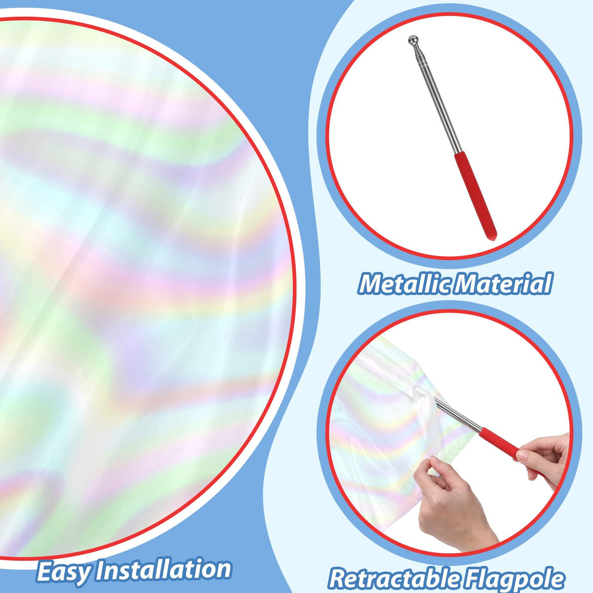 Silipull angel-wing flag in worship performance with graceful movement