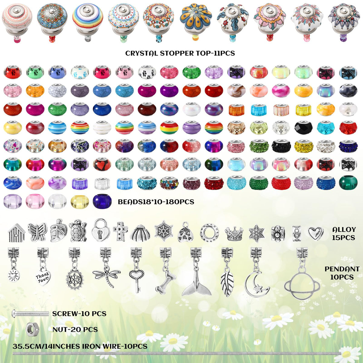 Silipull bead assembly kit enables easy DIY garden craft with kids.